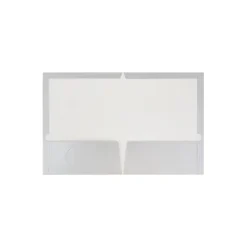 JAM Paper 2-Pocket Presentation Folders Silver Glossy 100/Box 385GSIB