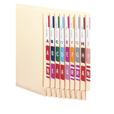 Smead AlphaZ NCC Color-Coded Name Label, A-Z, Label Sheet, Assorted Colors (67150) 1 Smead AlphaZ NCC Color-Coded Name Label, A-Z, Label Sheet, Assorted Colors (67150)