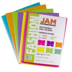 JAM 6pk POP 2 Pocket School Presentation Plastic Folders Fashion Colors -Office Supplies GUEST 00f5d5ed 6851 45fe a3de 35dc1e3b1725