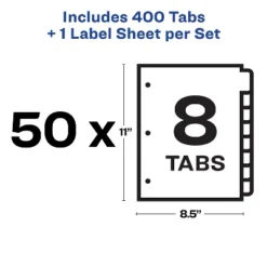 Avery Print & Apply Clear Label Dividers W/White Tabs 8-Tab Letter 50 Sets 11557 10 Avery Print & Apply Clear Label Dividers W/White Tabs 8-Tab Letter 50 Sets 11557 -Office Supplies GUEST 01fa6874 aa9f 4b5e b61f feb9912aff34