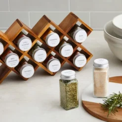 Talented Kitchen 144 Spice Labels Stickers, White Spice Jar Labels Preprinted For Spice Jar Lids, Seasoning Herbs Spice Rack Organization, Round 1.5in -Office Supplies GUEST 023d7c8a b3e6 4964 bce8 82417e37d005