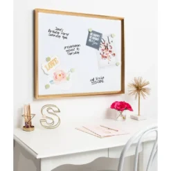 25.5" X 31.5" Calder Dry Erase Board White - Kate & Laurel All Things Decor -Office Supplies GUEST 033c9a0b 80bc 4f42 9942 0042848290eb