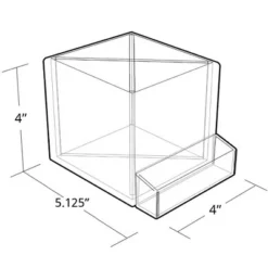Azar Displays 4" Cube Pencil Holder With Divider & Business Card Pocket 5 Azar Displays 4" Cube Pencil Holder With Divider & Business Card Pocket -Office Supplies GUEST 0404b11e a100 4519 8259 18f0af19e67d