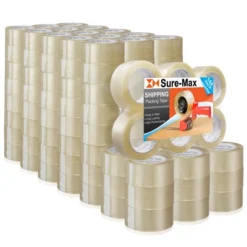 Sure-Max Premium Carton Packing Tape 1.8 Mil 330 Feet (110 Yards) - Clear -Office Supplies GUEST 0606acd5 5077 4bbf 8c43 5de6548fc649
