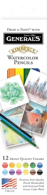 Kimberly Watercolor Pencils, Assorted Colors, Set Of 12