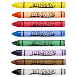 Prang Crayons, Large, Lift Lid Box, 8 Colors Per Box, 12 Boxes