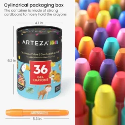 Arteza Kids Twistable Gel Crayons, Washable - 36 Pack -Office Supplies GUEST 08e1f0a9 badb 41dd 9c1b 8b7dce37e646
