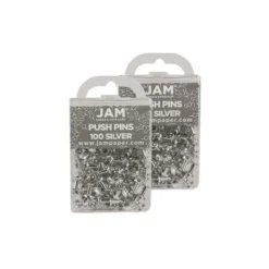 JAM Paper Colored Pushpins Silver Push Pins 2 Packs Of 100 (222419054A) 6 JAM Paper Colored Pushpins Silver Push Pins 2 Packs Of 100 (222419054A) -Office Supplies GUEST 09367eec 42ba 4cc2 b497 c956f1d94801