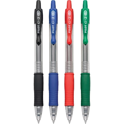Pilot G2 Retractable Gel Pens Ultra Fine Point Assorted Ink 912181 1 Pilot G2 Retractable Gel Pens Ultra Fine Point Assorted Ink 912181