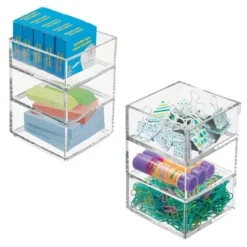 MDesign Plastic Square Desk Organizer For Office Desktop Drawers, 12 Pack, Clear 11 MDesign Plastic Square Desk Organizer For Office Desktop Drawers, 12 Pack, Clear -Office Supplies GUEST 0d8a4e50 edcc 4250 b755 3f971238a684