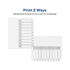 Avery Pre-Printed 10-Tab Numeric Dividers Customizable 11823 -Office Supplies GUEST 0e0d8acc c22a 4745 8428 d498fc191779