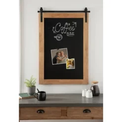 24" X 36" Samuels Wood Framed Wall Chalkboard Rustic Brown/Black - Kate & Laurel All Things Decor -Office Supplies GUEST 1166c94c 56bd 44a6 a69d 062e57373e8d