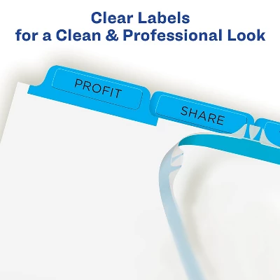 Avery Print & Apply Clear Label Dividers W/Color Tabs 5-Tab Letter 5 Sets 11410 2 Avery Print & Apply Clear Label Dividers W/Color Tabs 5-Tab Letter 5 Sets 11410 - Image 2
