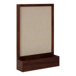 15" X 22" Hutton Framed Fabric Pinboard With Pocket Shelf - Kate & Laurel All Things Decor -Office Supplies GUEST 1438b8e0 d85a 465f a55e bf3c919d4e4f