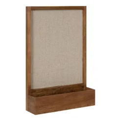 15" X 22" Hutton Framed Fabric Pinboard With Pocket Shelf - Kate & Laurel All Things Decor -Office Supplies GUEST 1a0d89c4 8546 448e 8746 4b1d7352c85a