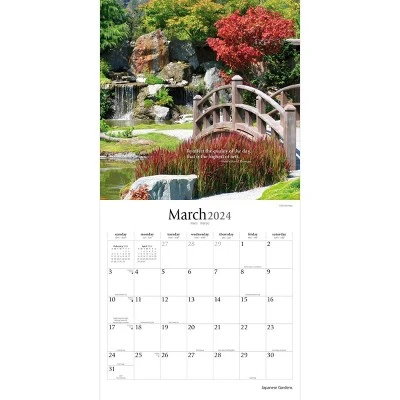 Brush Dance 2024 Wall Calendar 12"x12" Japanese Gardens 2 Brush Dance 2024 Wall Calendar 12"x12" Japanese Gardens - Image 2