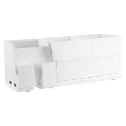 4pc Office Konnect Stackable Desk Organizer White - Bostitch