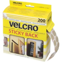 VELCRO® Velcro Sticky-Back Hook And Loop Dot Fasteners Dispenser 3/4 Inch Beige 200/Roll 90140