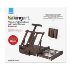 Kingart Wooden Tabletop Easel W/Metal Storage - Espresso -Office Supplies GUEST 23c58a40 6338 4cd4 bc74 12bc0a028b69