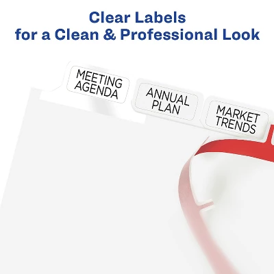 Avery Index Maker Print & Apply Clear Label Dividers W/White Tabs 8-Tab Letter 11491 2 Avery Index Maker Print & Apply Clear Label Dividers W/White Tabs 8-Tab Letter 11491 - Image 2