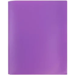 JAM 6pk POP 2 Pocket School Presentation Plastic Folders With Prong Fasteners Purple -Office Supplies GUEST 2719898b af99 4d03 a444 f20e5d6d881f