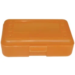 Romanoff Products 8 1/2" X 5 1/2" X 2 1/2" Pencil Box Tangerine ROM60227