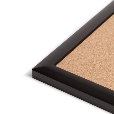 U Brands 24"x18" Cork Bulletin Board Black Aluminum Frame 1 U Brands 24"x18" Cork Bulletin Board Black Aluminum Frame