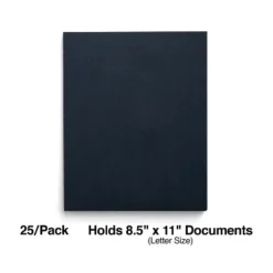 Staples School Grade 2 Pocket Folder Navy 25/Box 27539-CC