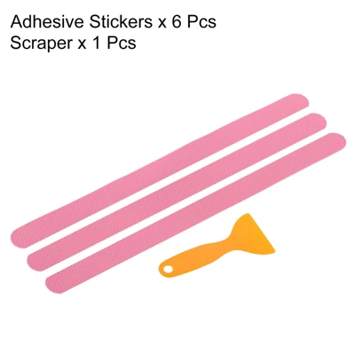 Unique Bargains Non Slip Bathtub Stickers Safety Shower Treads Adhesive Decal Square With Scraper For Stairs Shower Pink 1.25 Ft X 0.79" 2 Unique Bargains Non Slip Bathtub Stickers Safety Shower Treads Adhesive Decal Square With Scraper For Stairs Shower Pink 1.25 Ft X 0.79" - Image 2