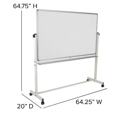 Flash Furniture HERCULES Series Double-Sided Mobile White Board Stand With Pen Tray 5 Flash Furniture HERCULES Series Double-Sided Mobile White Board Stand With Pen Tray - Image 5