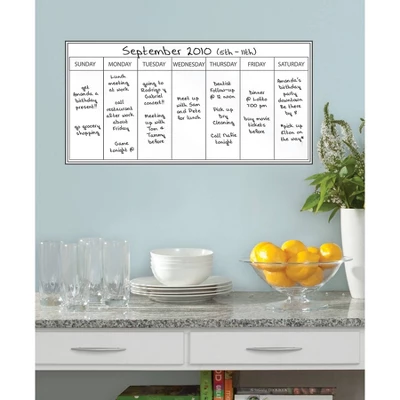 Wall Pops! Dry Erase Calendar Decal Weekly - White 2 Wall Pops! Dry Erase Calendar Decal Weekly - White - Image 2