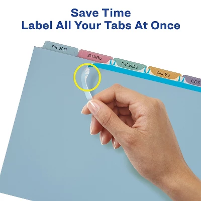 Avery Index Maker Print & Apply Clear Label Plastic Dividers 5-Tab Letter 5 Sets 12452 4 Avery Index Maker Print & Apply Clear Label Plastic Dividers 5-Tab Letter 5 Sets 12452 - Image 4