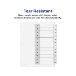 Avery Pre-Printed 12-Tab Numeric Dividers Customizable 11824 11 Avery Pre-Printed 12-Tab Numeric Dividers Customizable 11824 -Office Supplies GUEST 346dc132 fb17 4a77 9a84 eefc58deed61