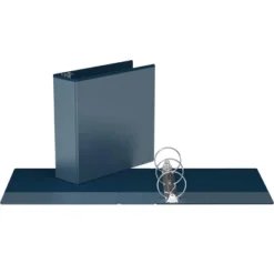 3" Premium Round Ring Binder 6pk Customizable View Navy Blue - Easyview