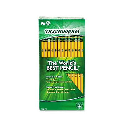 Ticonderoga Woodcase Pencil HB #2 Yellow Barrel 96/Pack 13872 3 Ticonderoga Woodcase Pencil HB #2 Yellow Barrel 96/Pack 13872 - Image 3