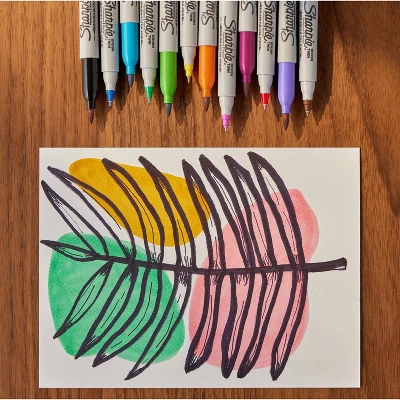 Sharpie 12pk Permanent Markers Brush And Ultra Fine Twin Assorted Colors 3 Sharpie 12pk Permanent Markers Brush And Ultra Fine Twin Assorted Colors - Image 3