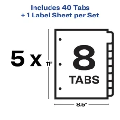 Avery Print & Apply Clear Label Dividers W/Color Tabs 8-Tab Letter 5 Sets 11419 11 Avery Print & Apply Clear Label Dividers W/Color Tabs 8-Tab Letter 5 Sets 11419 -Office Supplies GUEST 3ca06971 2cb6 4a87 bd84 fc2d88698622
