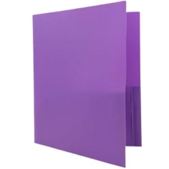 JAM 6pk POP 2 Pocket School Presentation Plastic Folders With Prong Fasteners Purple -Office Supplies GUEST 3cbe0f57 7b25 4832 bda4 c3041c07b0b7 1