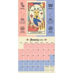 TF Publishing 2024 Wall Calendar 12"x12" Year Of Astrology