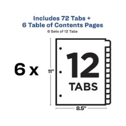 Avery Pre-Printed 12-Tab Numeric Dividers Customizable 11824 10 Avery Pre-Printed 12-Tab Numeric Dividers Customizable 11824 -Office Supplies GUEST 407fe08e b695 4129 a172 8f8ee47a8763