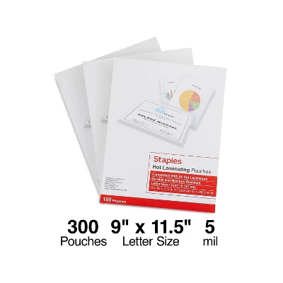 MyOfficeInnovations 5 Mil Thermal Laminating Pouches Letter 300 Pack 2425553 1 MyOfficeInnovations 5 Mil Thermal Laminating Pouches Letter 300 Pack 2425553