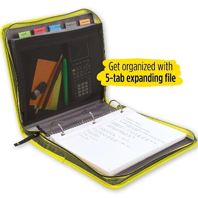 Five Star 2" 3-Ring Zipper Binders D-Ring Assorted Colors (29052) 3 Five Star 2" 3-Ring Zipper Binders D-Ring Assorted Colors (29052) - Image 3