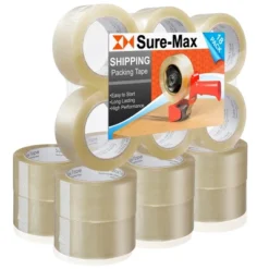 Sure-Max Premium Carton Packing Tape 1.8 Mil 330 Feet (110 Yards) - Clear -Office Supplies GUEST 433c5f53 cfa4 4f71 aec3 bcd71238faca