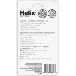 Helix Plastic Locking Compass & Protractor Set, 5 Sets -Office Supplies GUEST 44f869e9 a02f 47ec 9255 f8151fc2605f