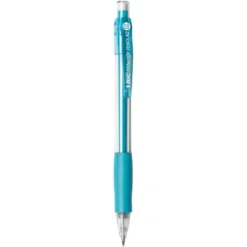 BIC Velocity Latex-Free Mechanical Pencils With Cushioned Grips And Erasers, 0.9 Mm Tips, Aqua, Pack Of 12