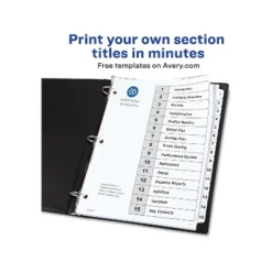 Avery Pre-Printed 15-Tab Numeric Dividers Customizable 11825 -Office Supplies GUEST 457e6b85 b9a7 4fe3 96ed f9671a76735e