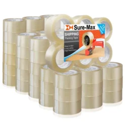 Sure-Max Premium Carton Packing Tape 1.8 Mil 330 Feet (110 Yards) - Clear -Office Supplies GUEST 4a554e34 3e5a 4619 80c2 061ff5b56c9e