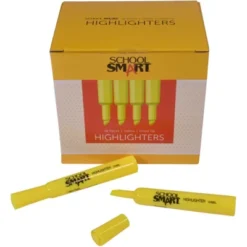 School Smart Highlighter, Chisel Tip, Tank Style, Yellow, Pack Of 48 -Office Supplies GUEST 4aebac2b 6d95 4146 aa2a d4d44f7aab3a