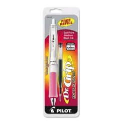 Pilot Dr. Grip Center Of Gravity Retractable Ball Point Pen Pink Grip/Black Ink 1mm 36182