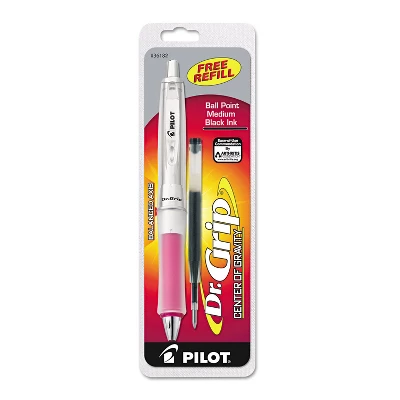Pilot Dr. Grip Center Of Gravity Retractable Ball Point Pen Pink Grip/Black Ink 1mm 36182 1 Pilot Dr. Grip Center Of Gravity Retractable Ball Point Pen Pink Grip/Black Ink 1mm 36182